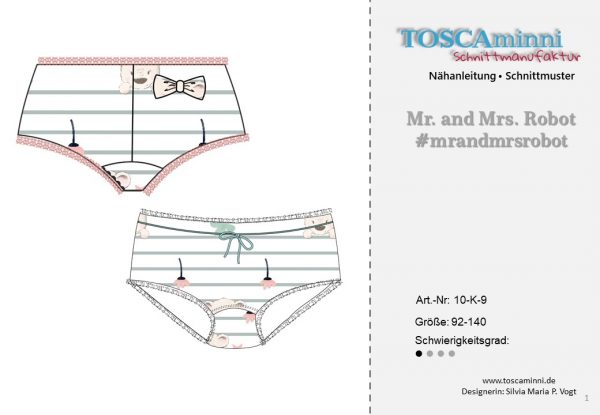 Schnittmuster für Unterwäsche Undertöj Cover | TOSCAminni