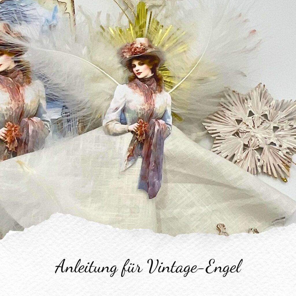 Anleitung: Vintageengel aus Stoffresten basteln