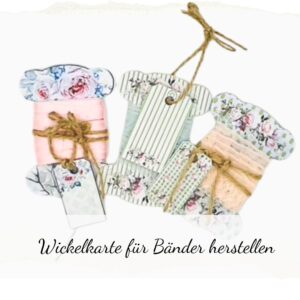 Wickelkarte Vorlage - Schrägband aufbewahren