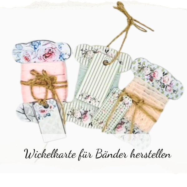 Wickelkarte Vorlage - Schrägband aufbewahren