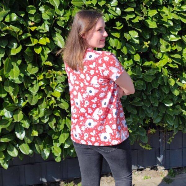 Schnittmuster T-Shirt Leoni Gr. 34-54 - mit Passe und Raffung – Bild 5