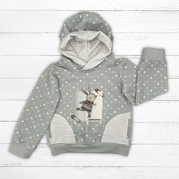 Schnittmuster Kinderhoodie Ela+Kai Gr. 80-140 – Bild 7