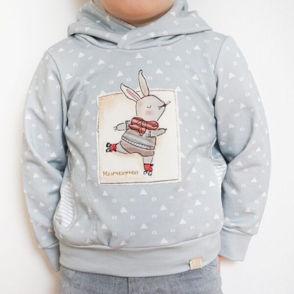 Schnittmuster Kinderhoodie Ela+Kai Gr. 80-140 – Bild 2