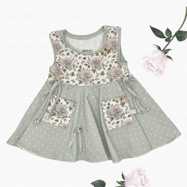 Schnittmuster Kinderkleid Desiree Gr. 80-140 - Puffärmel + Vokuhila-Rock – Bild 6