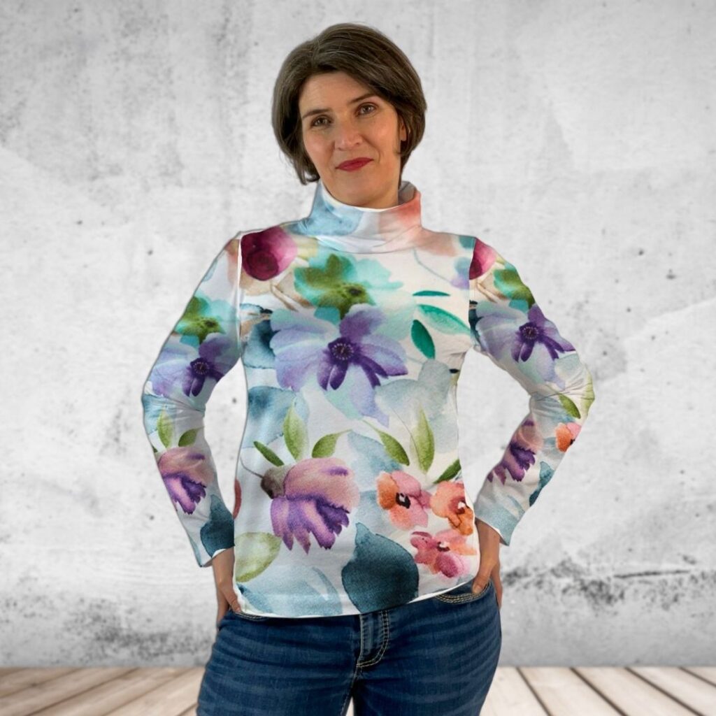 Schnittmuster fuer Rollkragenpullover Leni 16