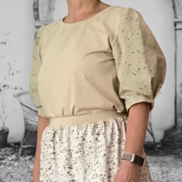 Schnittmuster Shirt Louna Gr. 34-54  | romantische Puffärmel – Bild 8
