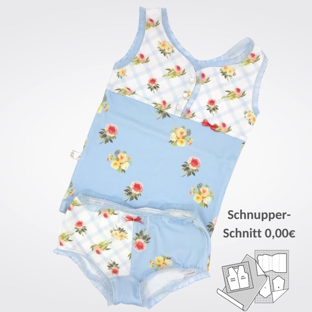 Schnittmuster Kinderunterwäsche Fanni Gr. 92 | kostenlos