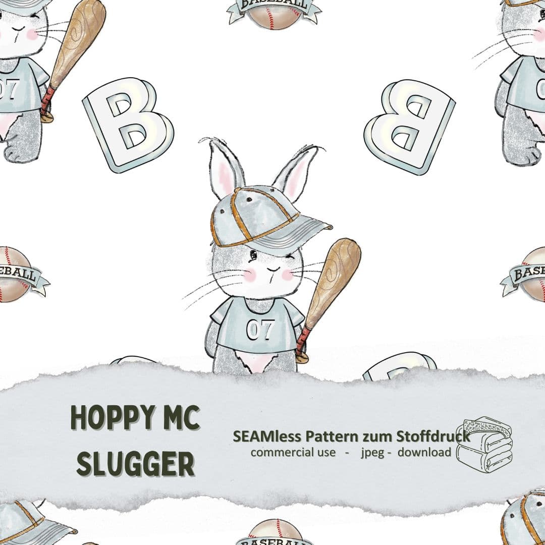 Digitale Stoffmuster Hoppy Mc Slugger 02 | TOSCAminni