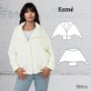 Schnittmuster Jacke mit Fledermausärmel – Damenjacke Esmé mit Reverskragen und seitlichen Taschen. Designer: TOSCAminni-Schnittmanufaktur