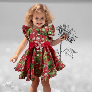 Schnittmuster Kleid mit Flügelärmel Moni Gr. 80-140