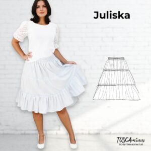 Schnittmuster Stufenrock kostenlos - Nähanleitung Juliska