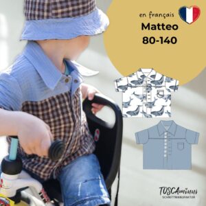Patron couture chemise pour enfant avec empiècement