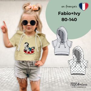 Patron couture tee shirt pour enfants avec capuche, debutant