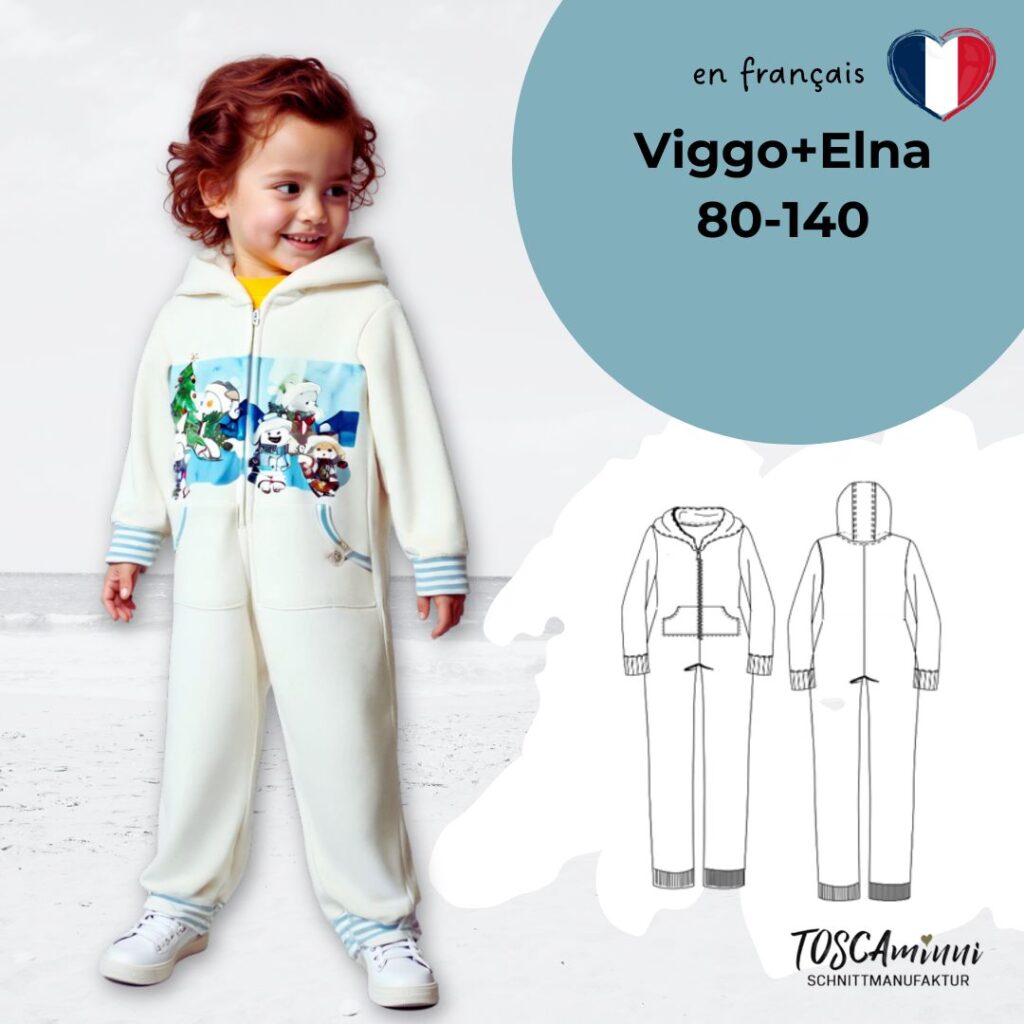 Patron couture combinaison enfant - homewear, pyjama