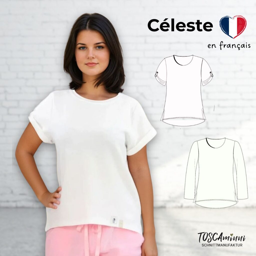 Patron couture tee shirt Celéste ample pour femme