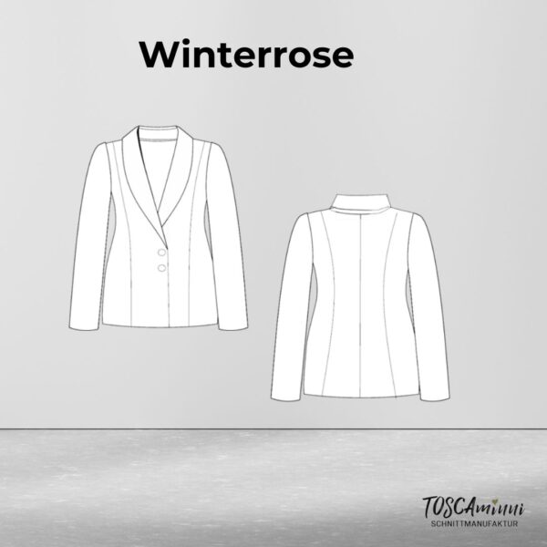 Schnittmuster Blazer Winterrose Gr. 34-54 mit Schalkagen – Bild 8