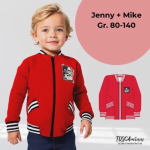 Schnittmuster Collegejacke Jenni+Mike Gr. 80-140