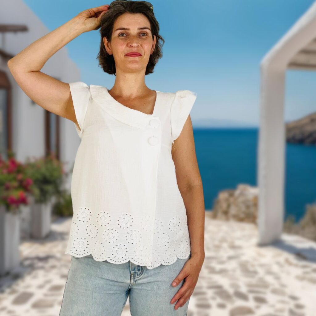 Schnittmuster Bluse Jasmin Flügelärmel Gr. 34-54 | romantisch