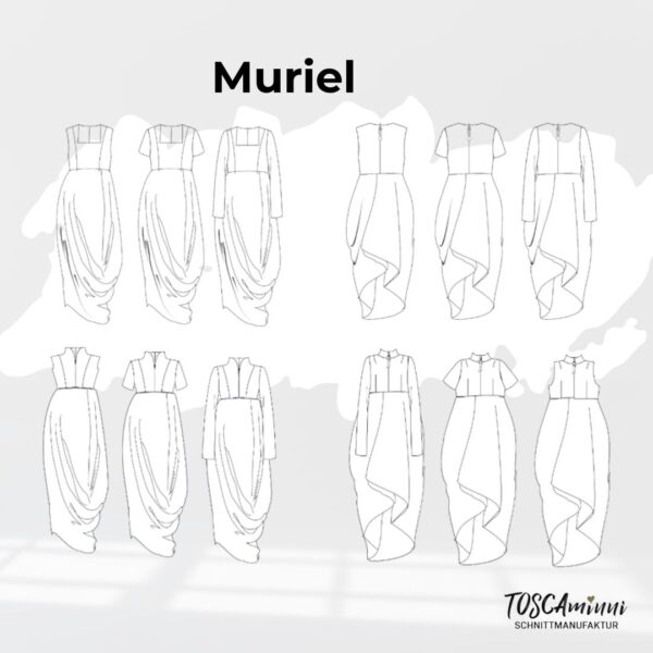 Schnittmuster Damenkleid Muriel Gr. 34-54 mit Schärpe – Bild 6
