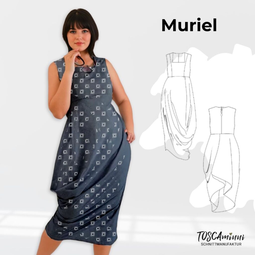 Schnittmuster Damenkleid Muriel Gr. 34-54 mit Schärpe