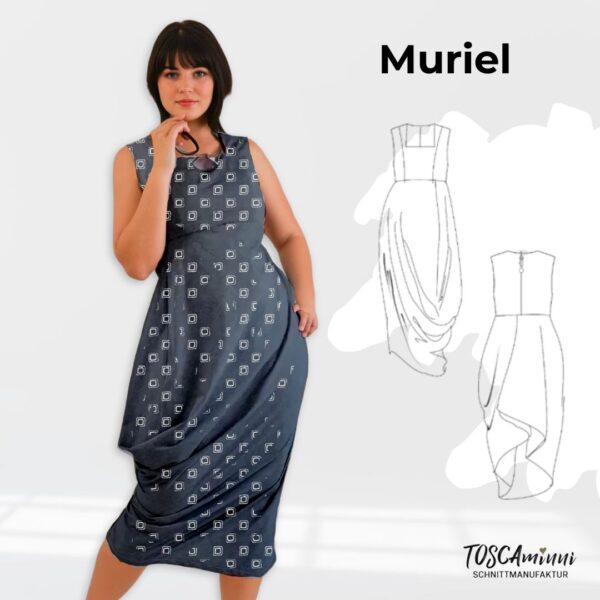 Schnittmuster Damenkleid Muriel Gr. 34-54 mit Schärpe