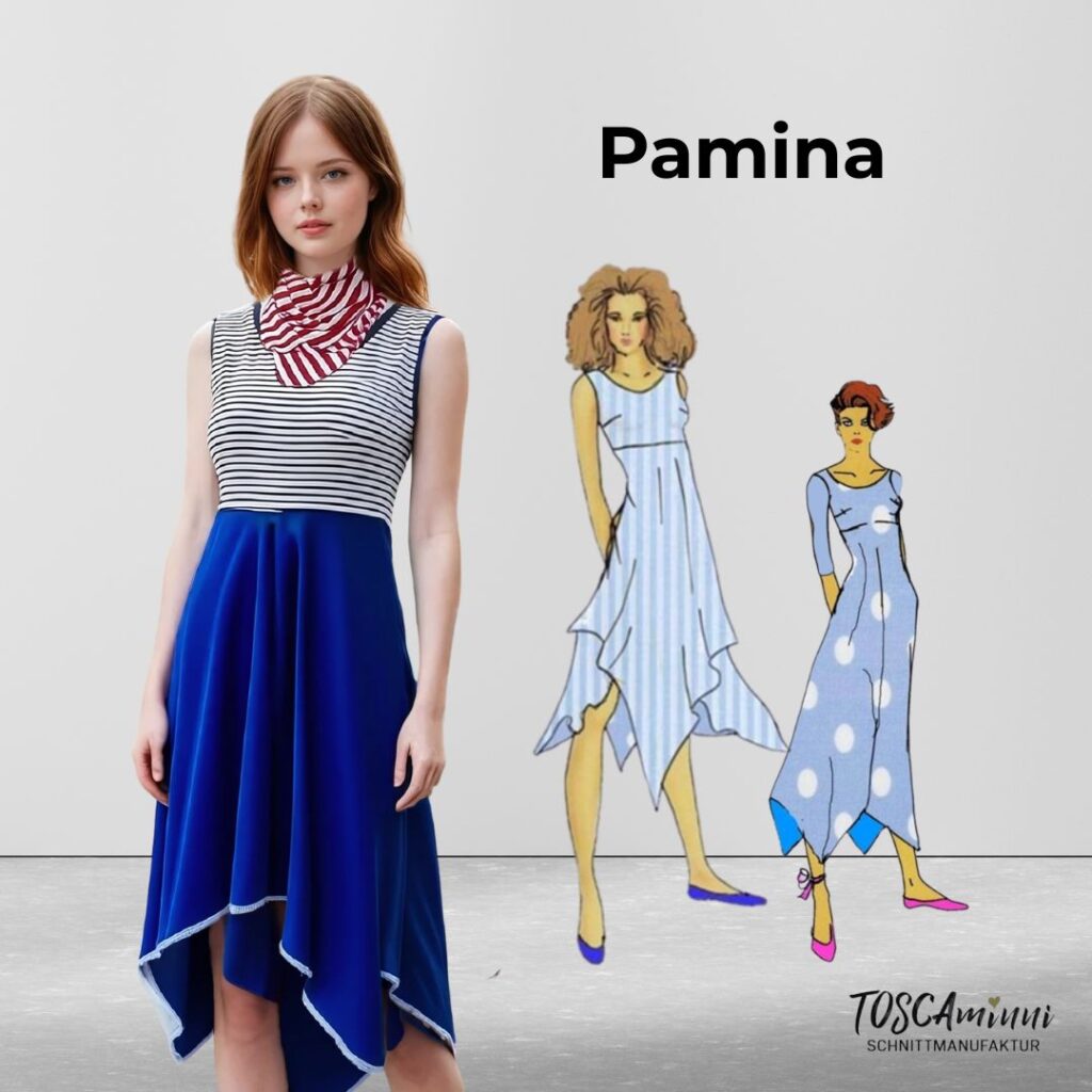 Schnittmuster Zipfelkleid Pamina Gr. 34-54 + Ärmelvarianten
