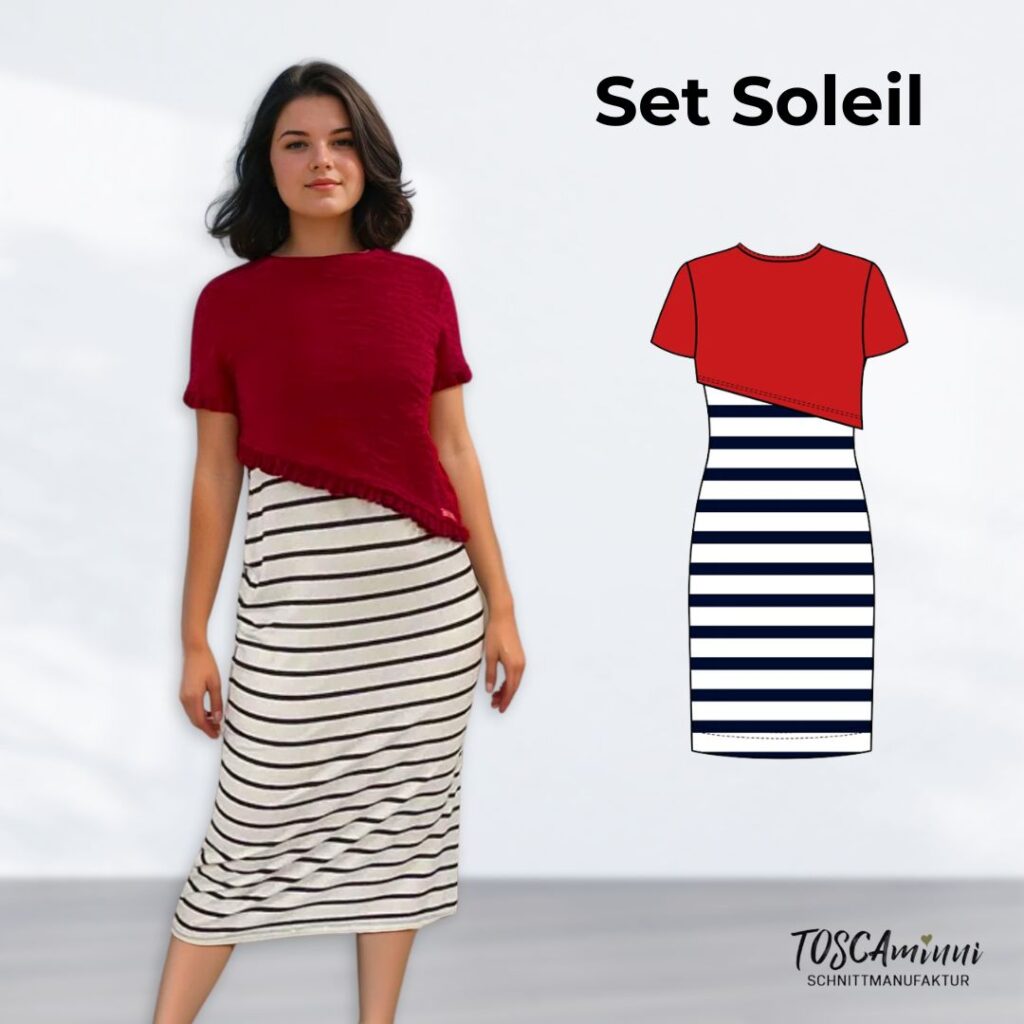 Schnittmuster Strandkleid + Cropshirt Soleil Gr. 34-54