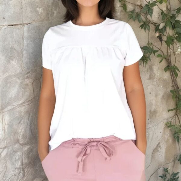 Schnittmuster T-Shirt Leoni Gr. 34-54 - mit Passe und Raffung – Bild 3