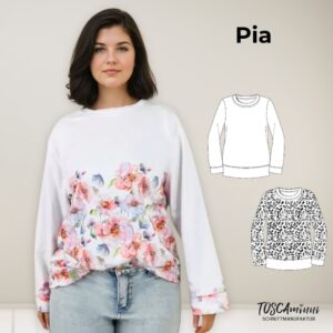 Schnittmuster Oversize Sweater Pia Gr. 34-54 - für Anfänger