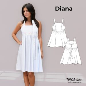 Schnittmuster Neckholderkleid Diana Gr. 34-46 | romantisch