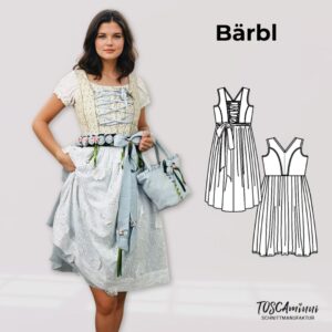 Schnittmuster Dirndl Bärbl Gr. 34-54 mit Wiener Naht