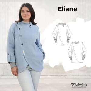 Schnittmuster Wickeljacke Eliane- Gr. 34-54 mit Knopfleiste