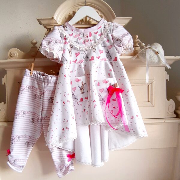 Schnittmuster Kinderkleid Desiree Gr. 80-140 - Puffärmel + Vokuhila-Rock – Bild 2