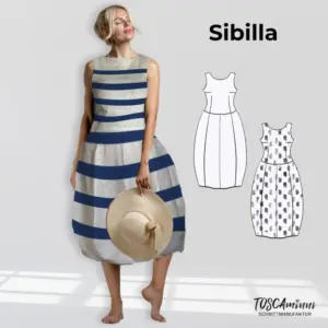 Schnittmuster Ballonkleid Sibilla Gr. 34-54 ärmellos
