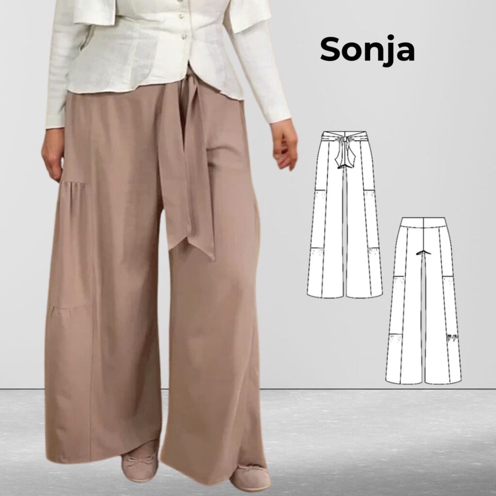 Schnittmuster Palazzohose Sonja Größe 34-54 für Damen