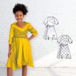 Schnittmuster Jerseykleid Anastasia Gr. 80-140 | Kinderkleid