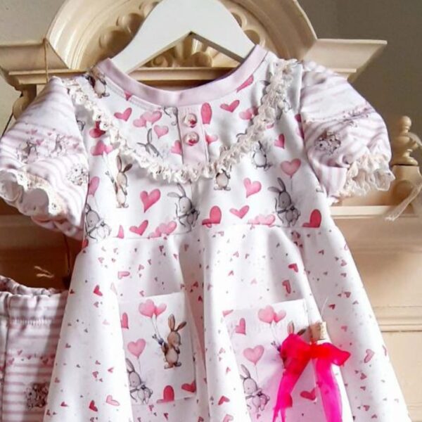 Schnittmuster Kinderkleid Desiree Gr. 80-140 - Puffärmel + Vokuhila-Rock – Bild 3