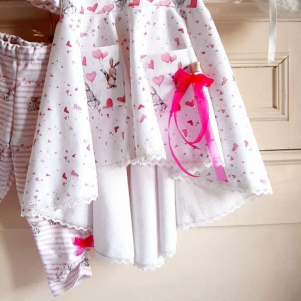 Schnittmuster Kinderkleid Desiree Gr. 80-140 - Puffärmel + Vokuhila-Rock – Bild 4