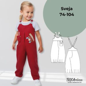 Schnittmuster Kinderlatzhose Sveja Gr. 74-104