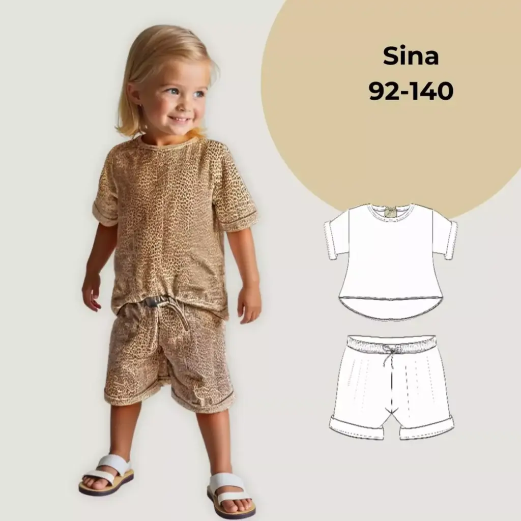 Schnittmuster Kindershirt /-hose Sina Gr. 92-140