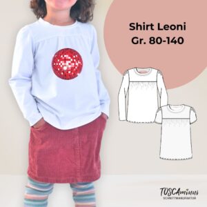 Schnittmuster Shirt Leoni Größe 80-140 | Kindershirt
