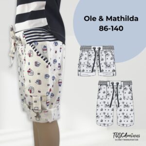 Schnittmuster kurze Hose Ole+Mathilda Gr. 80-140