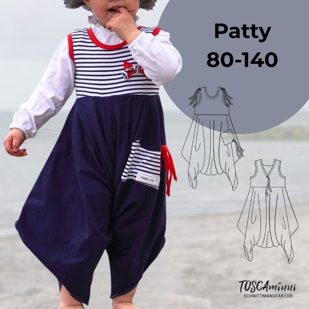 Schnittmuster Kinder Jumpsuit Patty Gr. 92-140