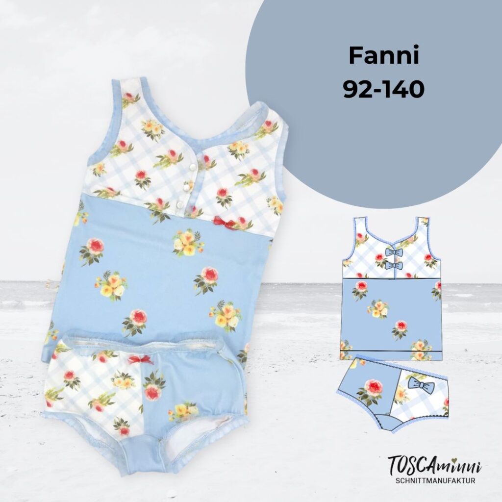 Schnittmuster Mädchen-Unterwäsche Fanni Gr. 92-140