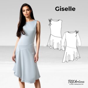 Schnittmuster Vintagekleid Giselle Gr. 34-54, 20er Jahre-Stil