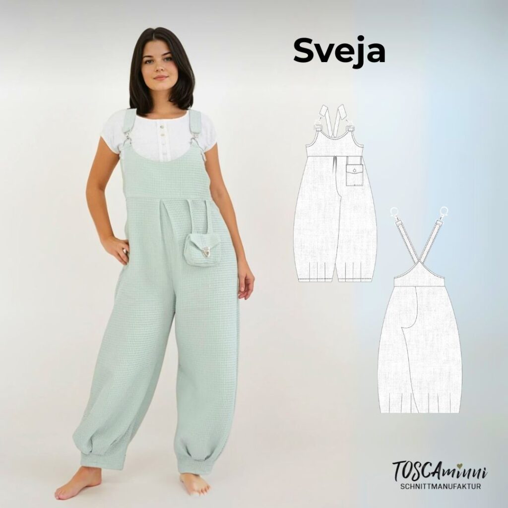 Schnittmuster Damen Latzhose Sveja Gr. 34-46