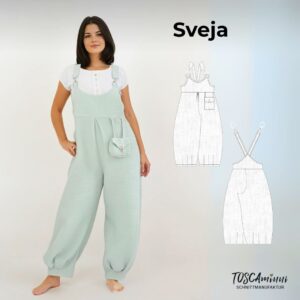 Schnittmuster Damen Latzhose Sveja Gr. 34-46