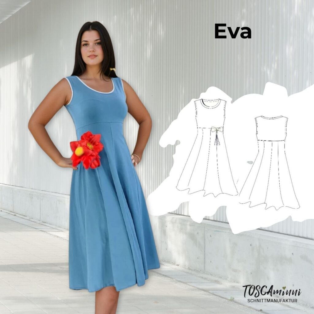 Schnittmuster Maxikleid Eva Gr. 34-54 | Empirestil