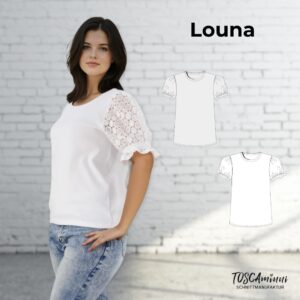 Schnittmuster Shirt Louna Gr. 34-54 | romantische Puffärmel
