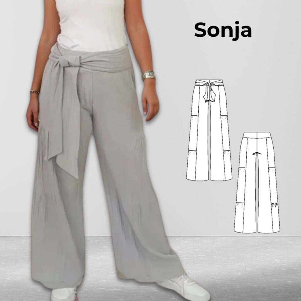 Schnittmuster Palazzohose Sonja Größe 34-54 für Damen